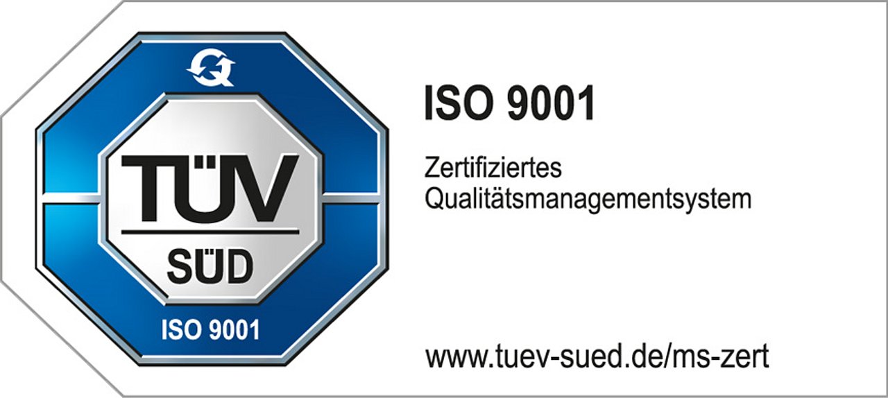Öffnet PDF Zertifikat TÜV SÜD ISO 9001